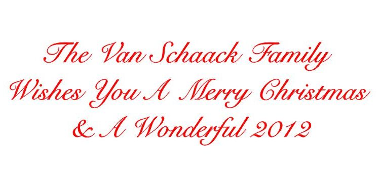 Van Schaack Christmas Letter 2011