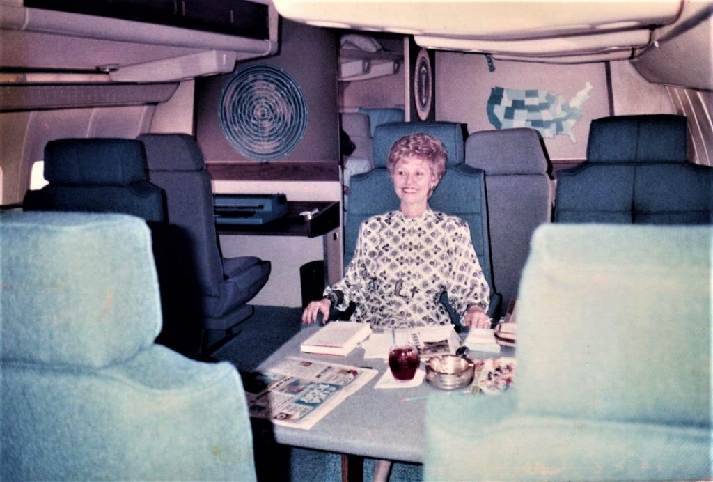 Joyce Van Schaack on Air Force One