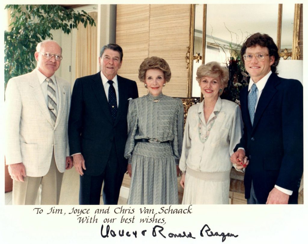 Jim Van Schaack, President Reagan, Nancy Reagan Joyce Van Schaack and Chris Van Schaack.