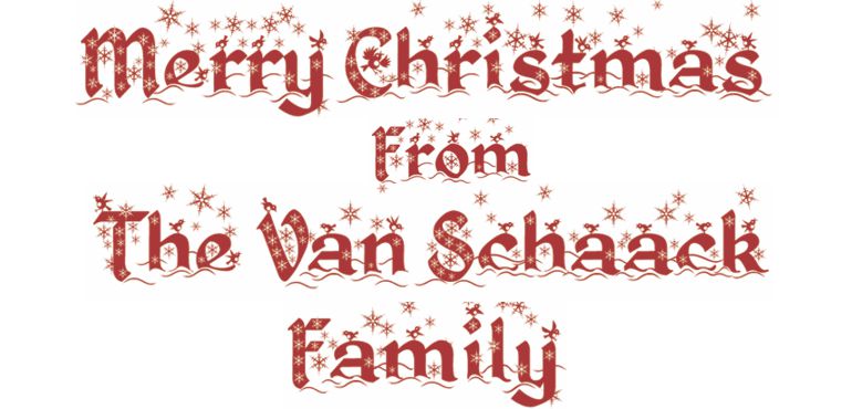 Van Schaack Christmas Letter 2020